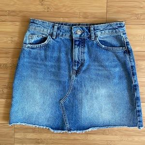 Zara Basic Cotton Denim Mini Skirt